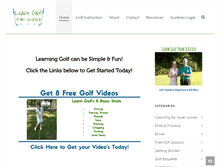 Tablet Screenshot of learngolffromscratch.com